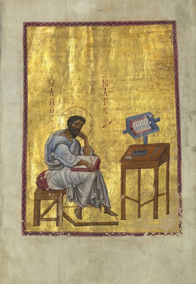 Evangelist Mark Seated in his Study by Byzantine